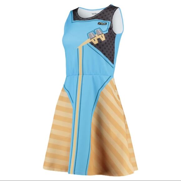 Symmetra Overwatch Character Blue Skater Dress Women's Size Large NWT - Picture 3 of 6